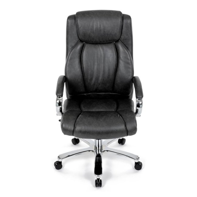 Kancelářské křeslo RYZAR — ekokůže, šedá