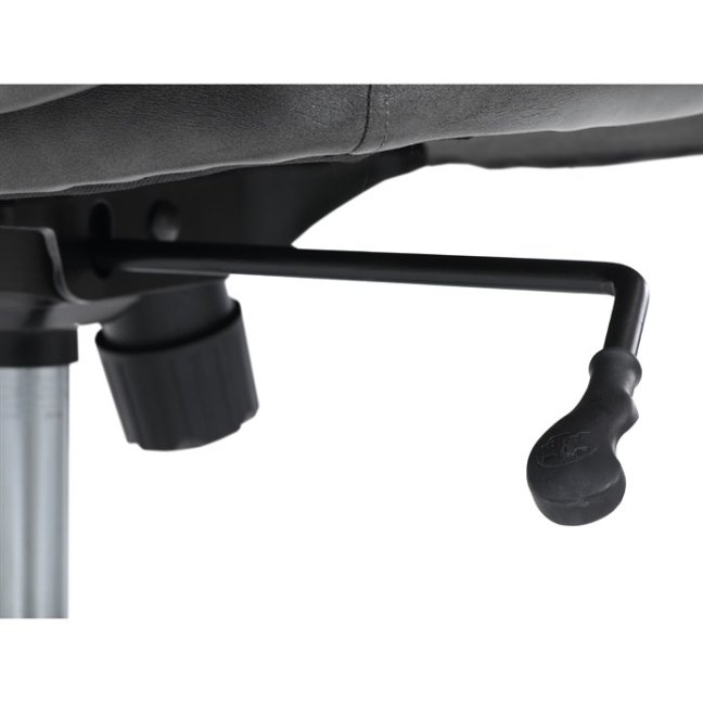 Kancelářské křeslo RYZAR — ekokůže, šedá