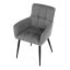 Jídelní křeslo LYON — kov, látka, více barev - Barevné varianty jídelního křesla LYON: Tmavě šedá