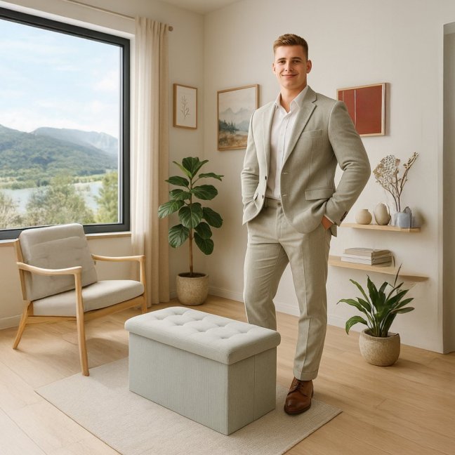 Taburet AFRODITE s úložným prostorem — manšestr, více barev