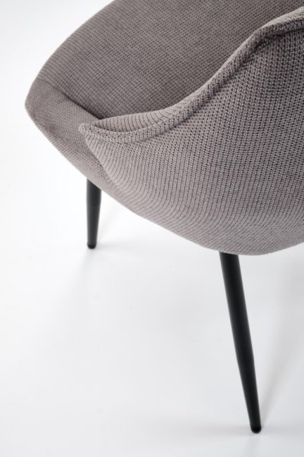 Jídelní křeslo KORFU — kov, látka, šedá