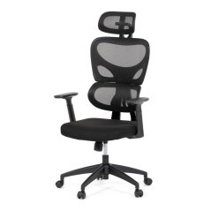 Kancelářská ergonomická židle GRANT — síť / látka, černá