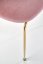 Jídelní židle KENDY II — kov, látka, zlatá / růžová