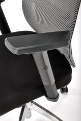 Kancelářská ergonomická židle ADMIRAL — síť / látka, černá