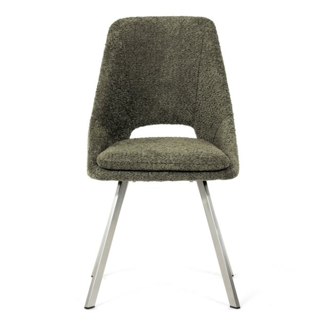 Jídelní židle TALISE — kov, látka, stříbrná / více barev