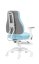 Dětská rostoucí židle Neoseat KINDER WHITE — látka, šedá / světle modrá