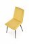 Jídelní židle APOLLO — kov, látka, černá / žlutá