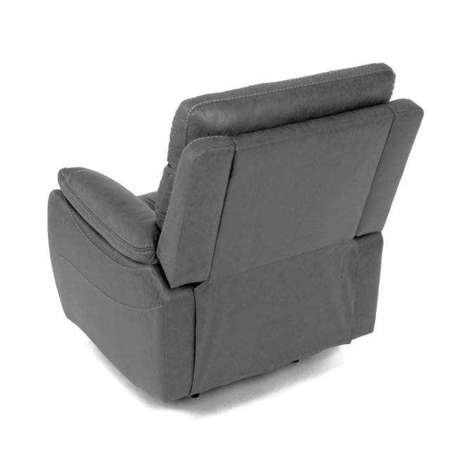 Relaxační křeslo BENNY s elektrickým polohováním — látka, šedá