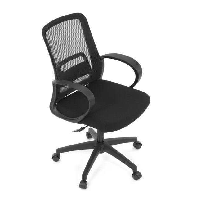 Kancelářská otočná židle NERO — látka, černá