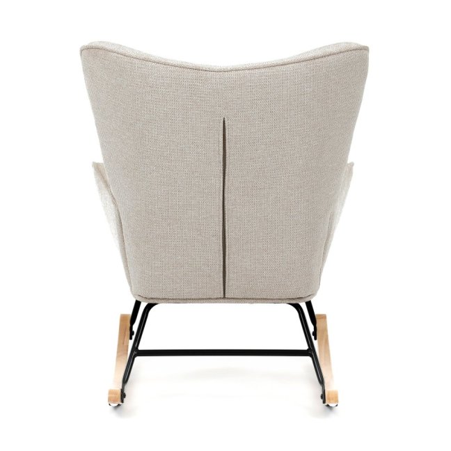 Houpací křeslo FABIAN — látka, krémová