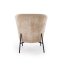 Designové křeslo CEZAR — masiv, látka, béžová