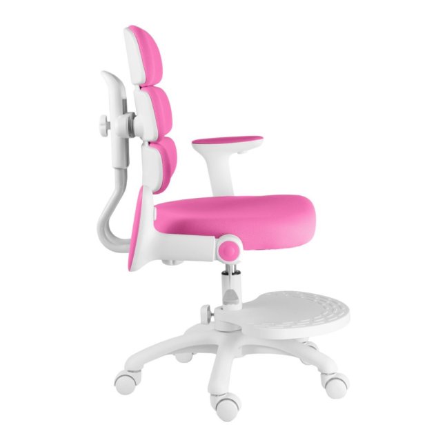 Dětská rostoucí židle Neoseat KIDDY THREE — látka, pratelný potah, tmavě růžová