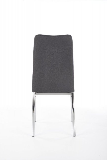 Jídelní židle HARRY — kov, látka, chrom / šedá