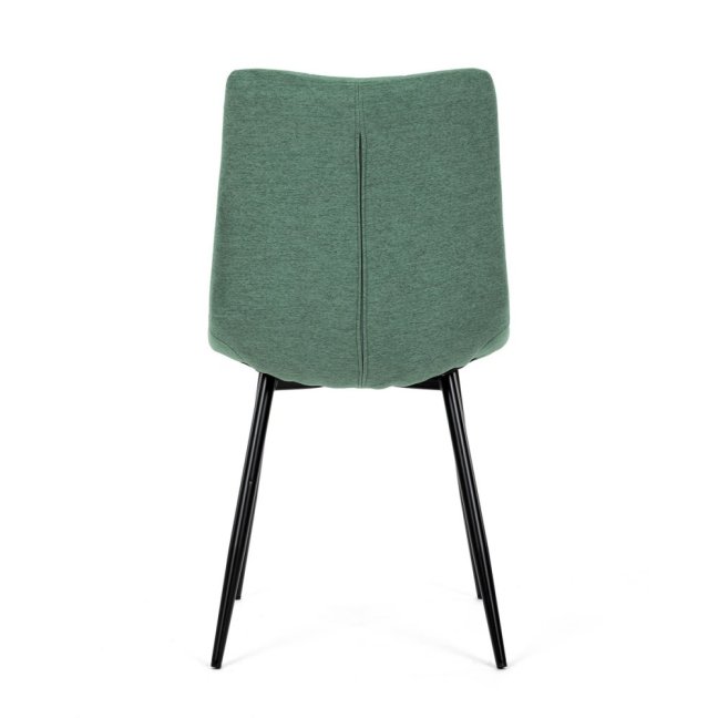 Jídelní židle DAEMON — kov, látka, černá / zelená