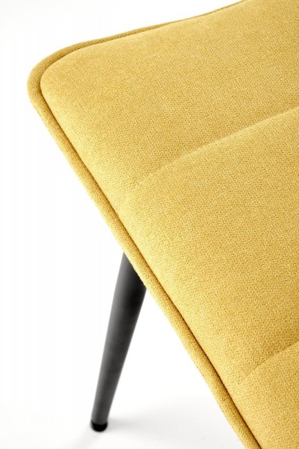 Jídelní židle APOLLO — kov, látka, černá / žlutá