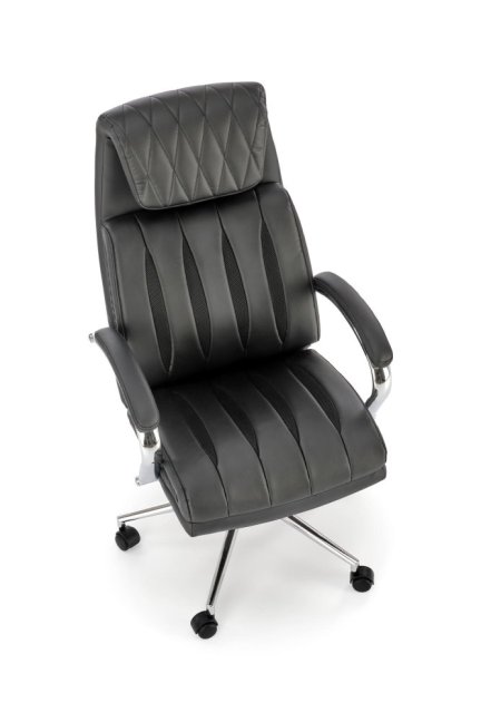 Kancelářské křeslo ROMANO — ekokůže, látka, černá