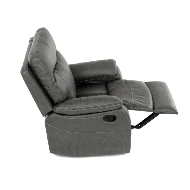 Relaxační polohovací TV křeslo NORBERT — látka, šedá, nosnost 150 kg