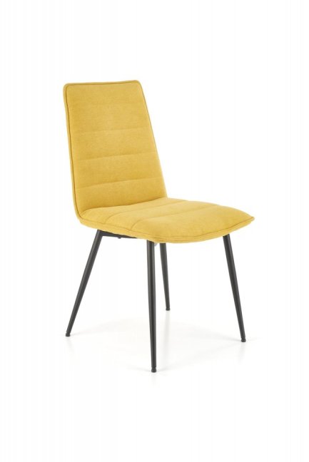 Jídelní židle APOLLO — kov, látka, černá / žlutá