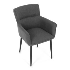 Jídelní křeslo JIMBO — kov, látka, šedá