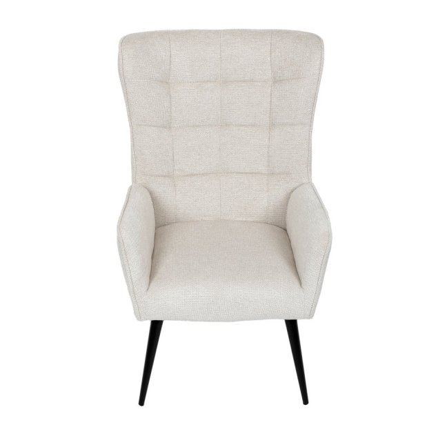 Relaxační křeslo ušák LOYD — látka, černá / béžová