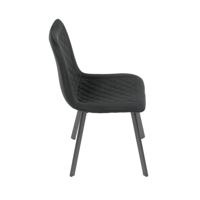 Jídelní židle PAIGE — kov, samet, více barev - Barevné varianty jídelní židle PAIGE: Černá