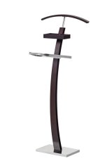 Němý sluha MILORD — kov, ohýbané dřevo, chrom / wenge