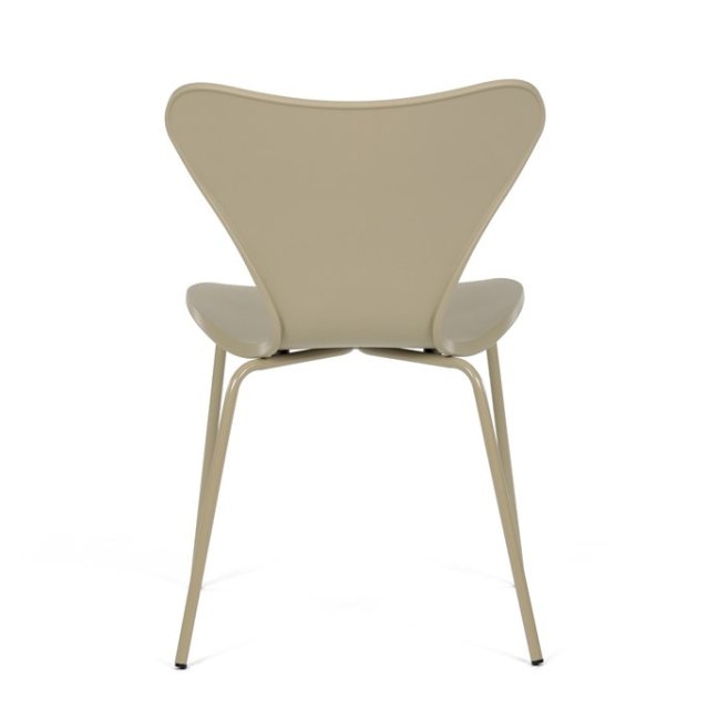 Jídelní židle VERN — kov, plast, cappuccino