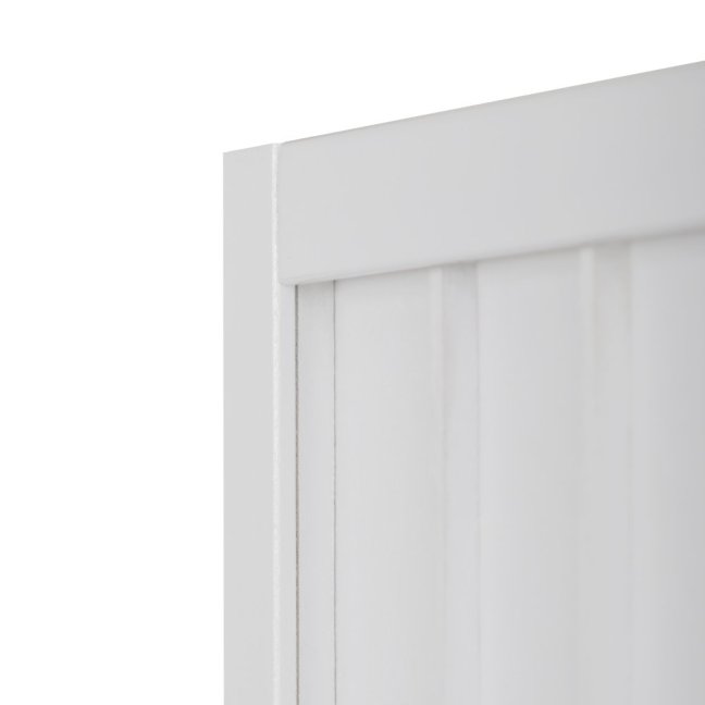 3dílný paravan LANT — dřevo, tkanina, bílá