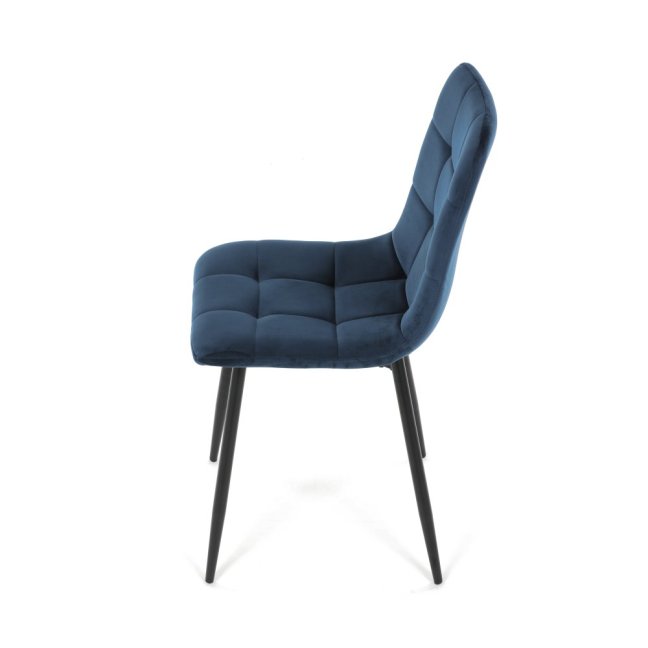 Jídelní židle THEO II — kov, samet, více barev - Barevné varianty židle THEO II: Modrá