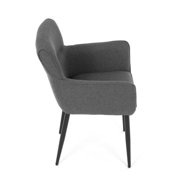 Jídelní křeslo JIMBO — kov, látka, šedá