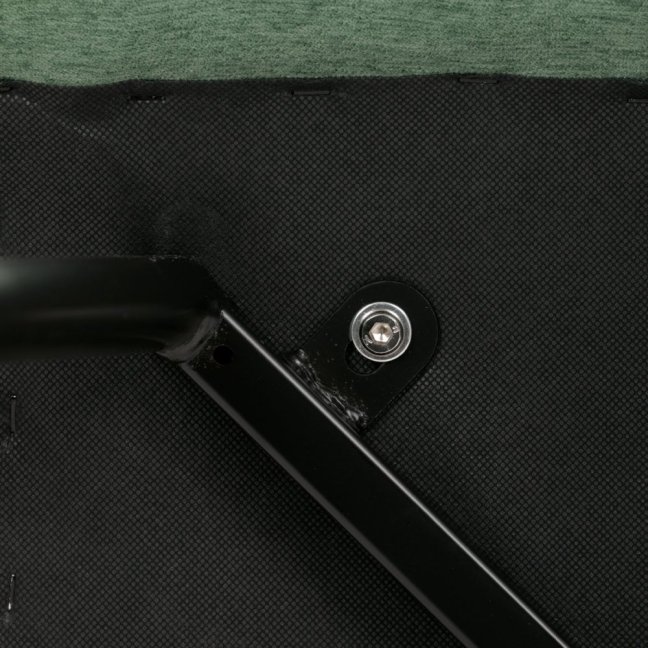 Jídelní židle DAEMON — kov, látka, černá / zelená