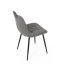 Jídelní židle KLAUDIUS — kov, látka, černá / šedá, nosnost 150 kg