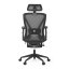 Kancelářská ergonomická židle ZANE s podnožkou — síť / látka, šedá