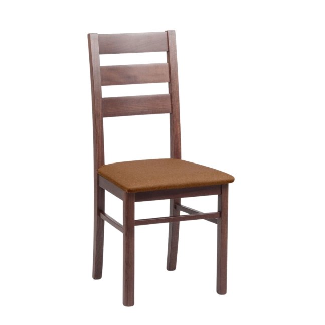 Jídelní čalouněná židle LORI — masiv, látka, více barev, nosnost 130 kg