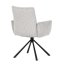 Jídelní otočné křeslo KIKI — kov, manšestr, krémová