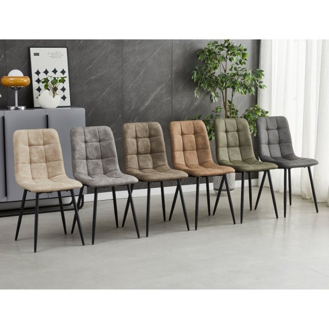 Jídelní židle THEO III — kov, látka vintage, více barev - Barevné varianty židle THEO III: Černá