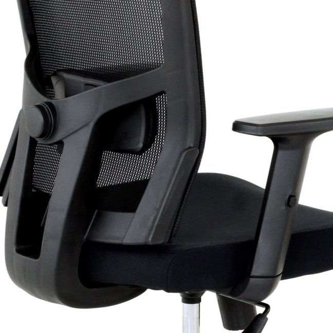 Kancelářská otočná židle PELTA — síť / látka, černá