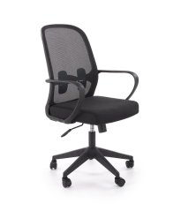 Kancelářská otočná židle ORCANO — síť / látka, černá