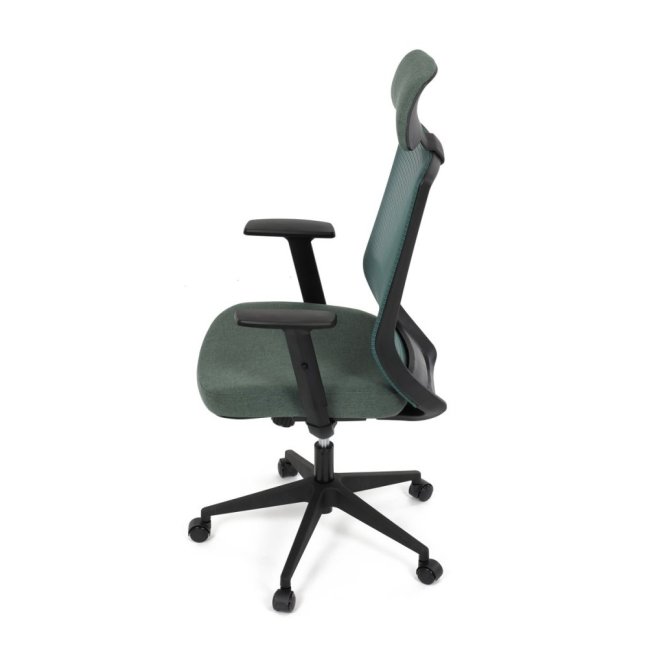 Kancelářská ergonomická židle SENA — látka, černá / zelená