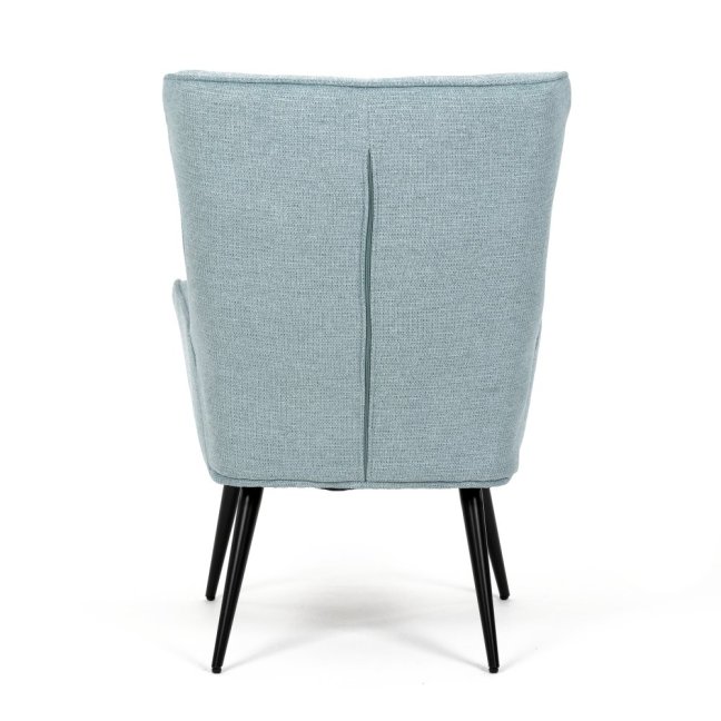 Relaxační křeslo ušák LOYD — látka, černá / mentolová