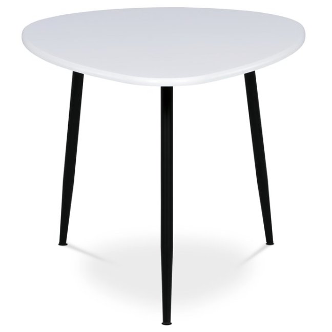 Konferenční stůl MONET II — kov, MDF, černá / bílá