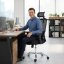 Kancelářská ergonomická židle Neoseat GRANDINI — černá, nosnost 150 kg