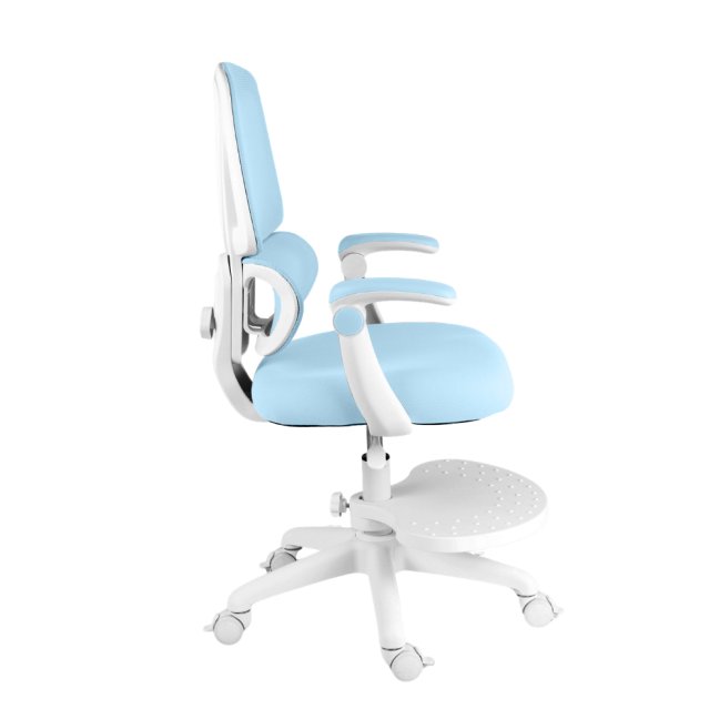 Dětská otočná židle Neoseat JUNI 023 — látka, pratelný potah, modrá