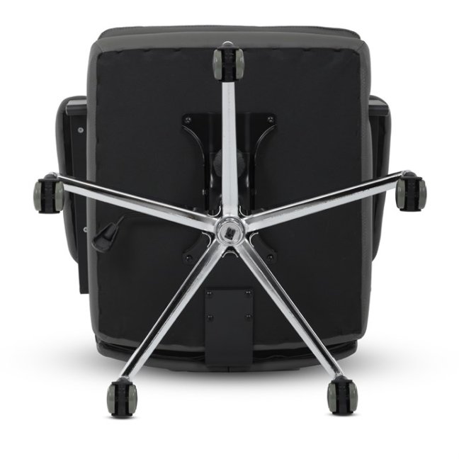 Kancelářské křeslo DARGO — ekokůže, tmavě šedá