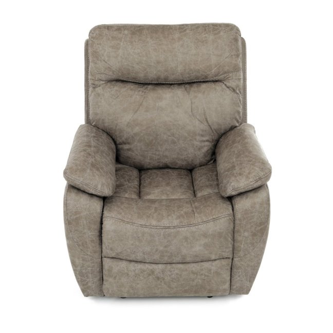 Relaxační polohovací TV křeslo NORBERT — látka, béžová, nosnost 150 kg