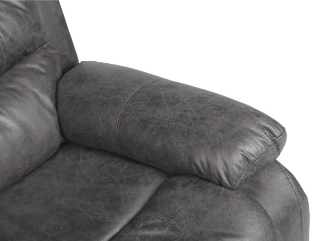 Relaxační polohovací TV křeslo HAVEN — látka, šedá, nosnost 130 kg