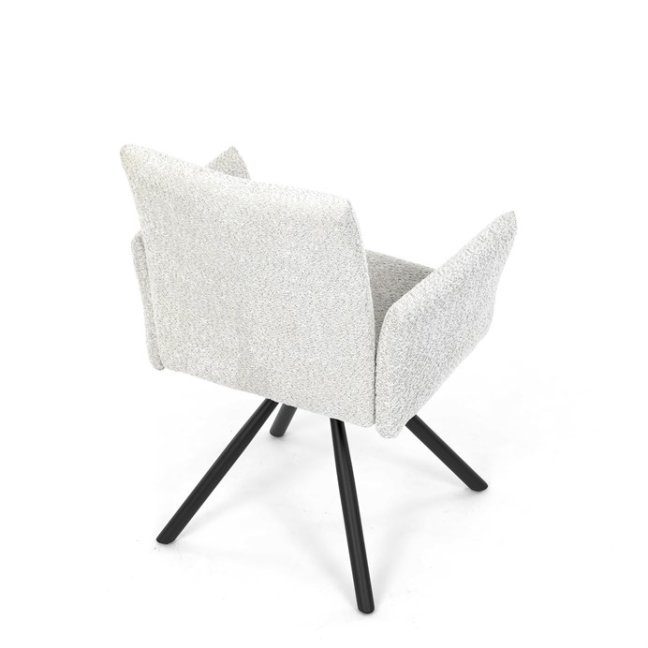 Jídelní otočné křeslo MANKA — kov, látka, více barev - Barevné varianty jídelního křesla MANKA: Šedá