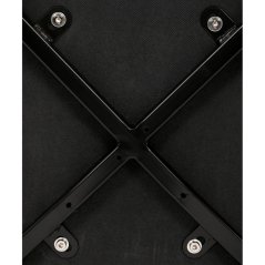 Jídelní židle DAEMON — kov, látka, černá / modrá