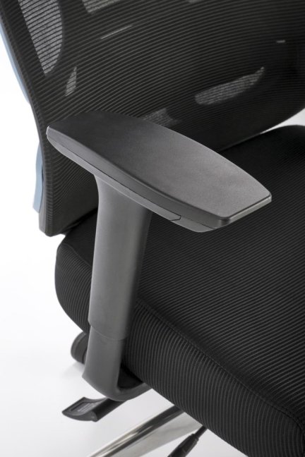 Kancelářská ergonomická židle GILBERTO — síť / látka, černá