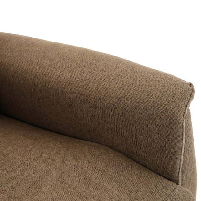 Relaxační polohovací TV křeslo ASTER — látka, hnědá